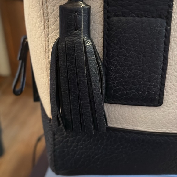 KATE SPADE Southport Avenue Alessa Tassel Bag
Cream Ivory and Navy Tote Satchel - Picture 5 of 12